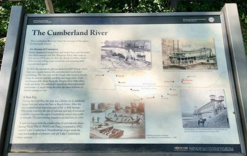 The Cumberland River Marker image. Click for full size.
