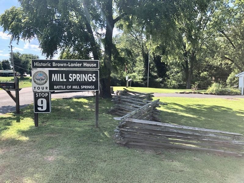 Marker is at the Mill Springs Battlefield Tour Stop # 9. image. Click for full size.