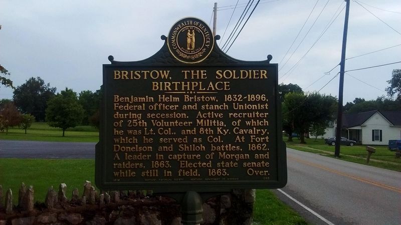 Bristow, The Soldier Birthplace Marker (Side 1) image. Click for full size.