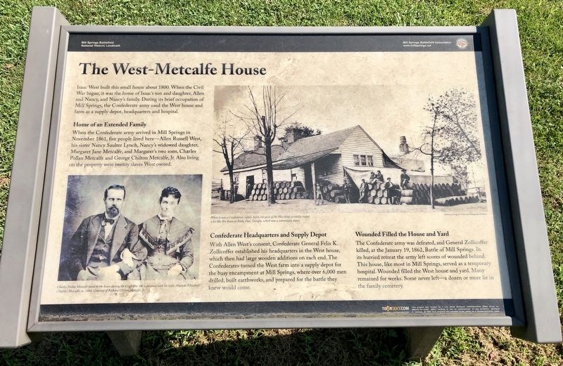 The West-Metcalfe House Marker image. Click for full size.