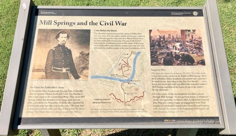 Mill Springs and the Civil War Marker image. Click for full size.