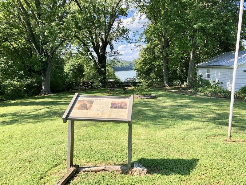 View of Marker with the Cumberland River in the far background. image. Click for full size.
