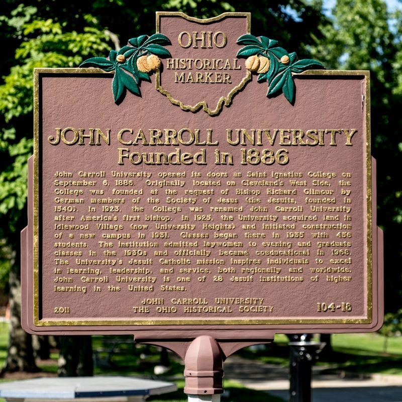 John Carroll University Marker. Click for full size. John Carroll University Marker image. Click for full size.