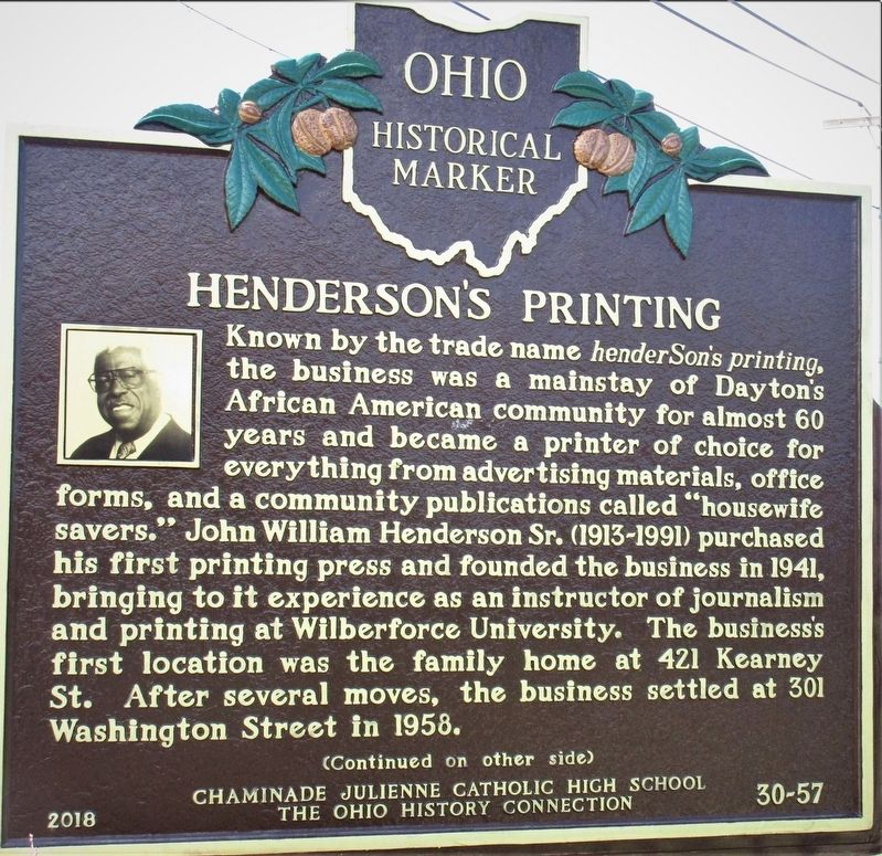 Henderson's Printing Marker image. Click for full size.