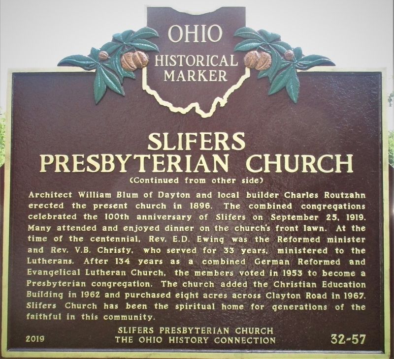 Slifers Presbyterian Church Marker image. Click for full size.