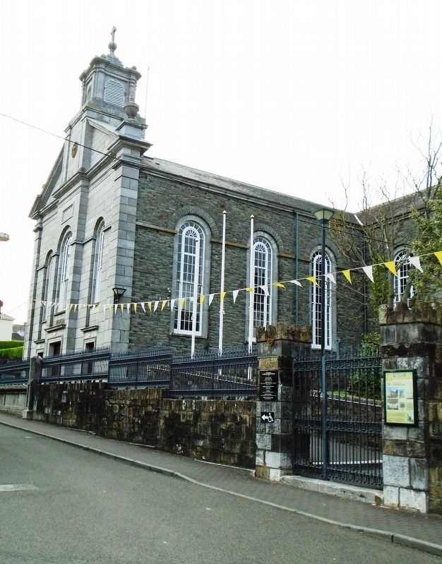 <i>Eaglais Eoin Naofa</i> / St. Johns Parish Church and Marker image. Click for full size.