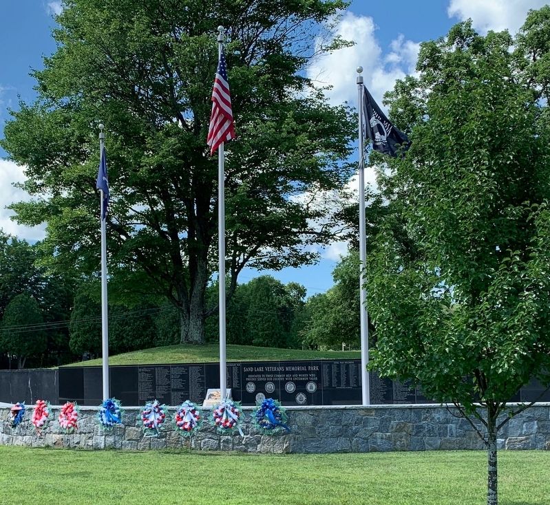 Sand Lake Veterans Memorial Park Marker image. Click for full size.