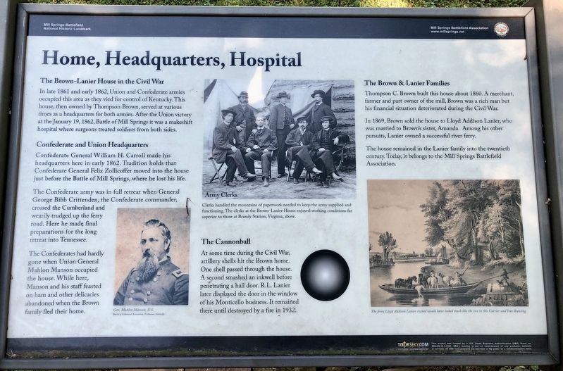Home, Headquarters, Hospital Marker image. Click for full size.