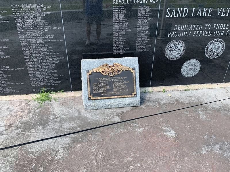 Sand Lake Veterans Memorial Park Marker image. Click for full size.