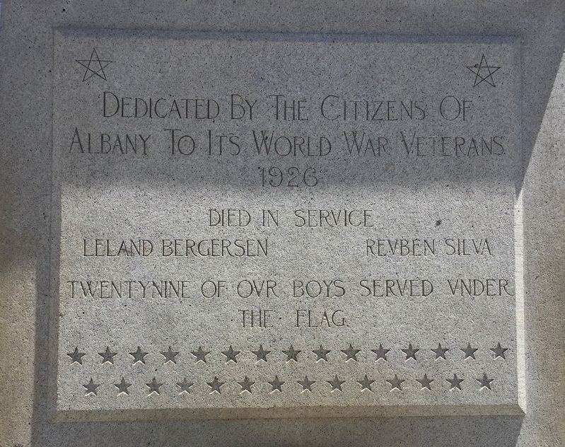 Albany World War I Memorial image. Click for full size.