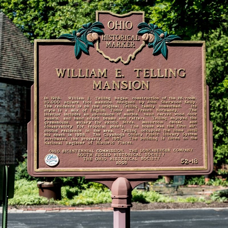 William E. Telling Mansion Marker image. Click for full size.