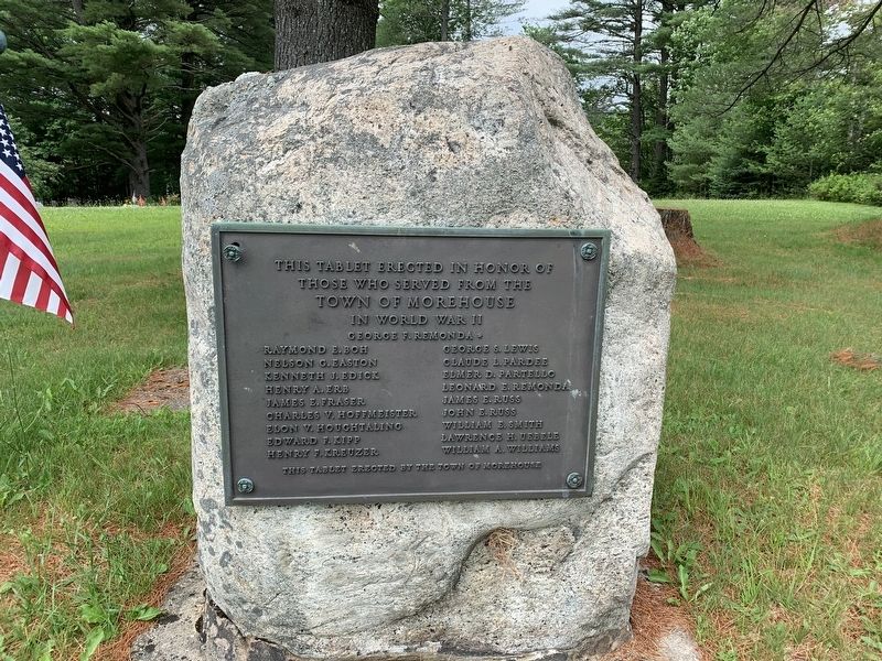 Town of Morehouse War Memorials Marker. Click for full size. Town of Morehouse War Memorials Marker image. Click for full size.