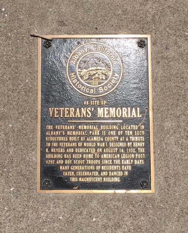 Site of Veterans' Memorial Marker image. Click for full size.