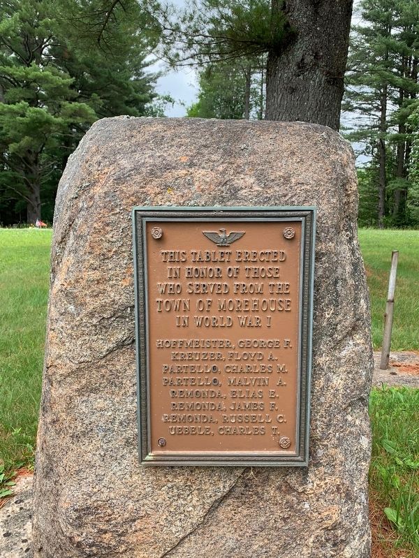 Town of Morehouse War Memorials Marker. Click for full size. Town of Morehouse War Memorials Marker image. Click for full size.