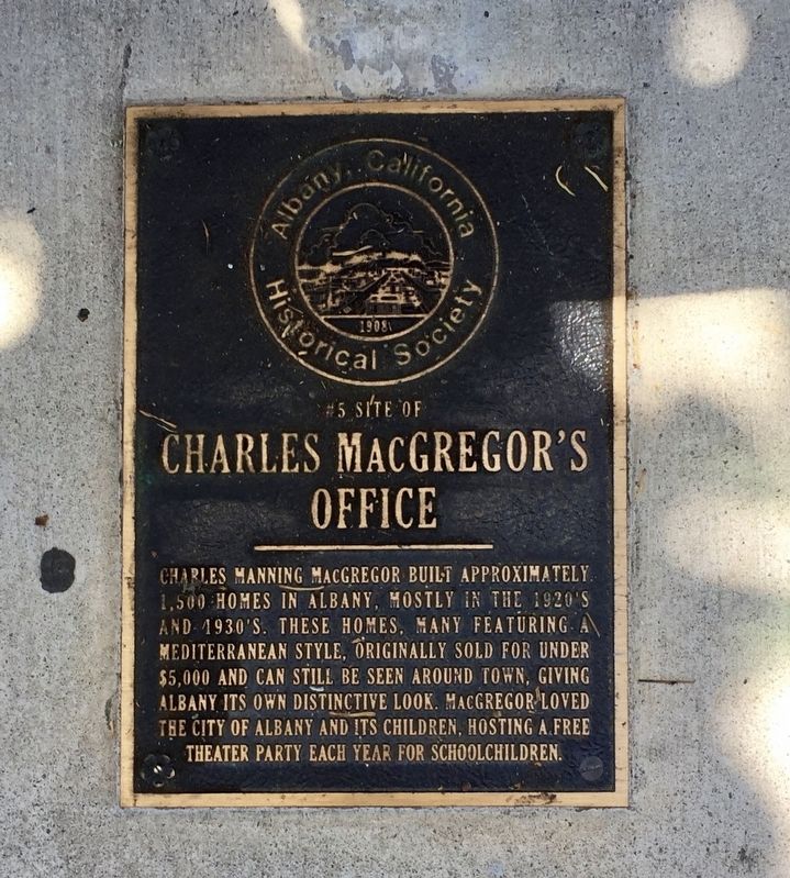 Site of Charles MacGregor's Office Marker image. Click for full size.