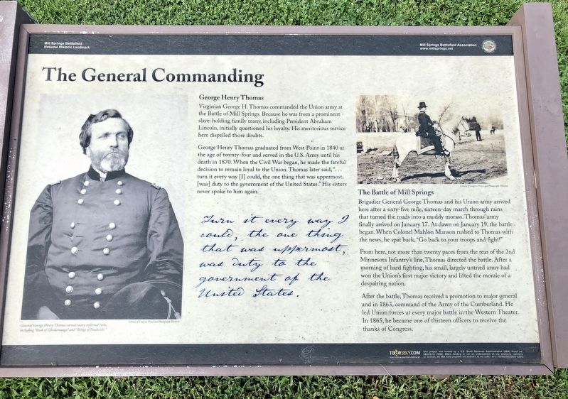 The General Commanding Marker image. Click for full size.