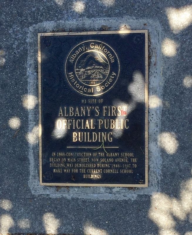 Site of Albany's First Official Public Building Marker image. Click for full size.