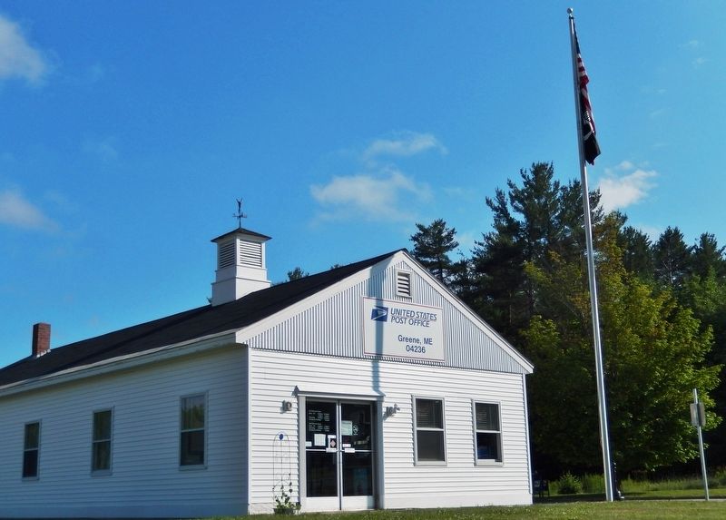 Greene, Maine Post Office<br>(<i>about 1 mile east of the marker on US Highway 202</i>) image. Click for full size.