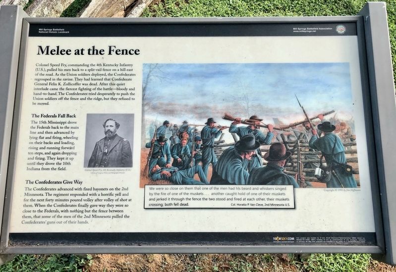 Melee at the Fence Marker image. Click for full size.