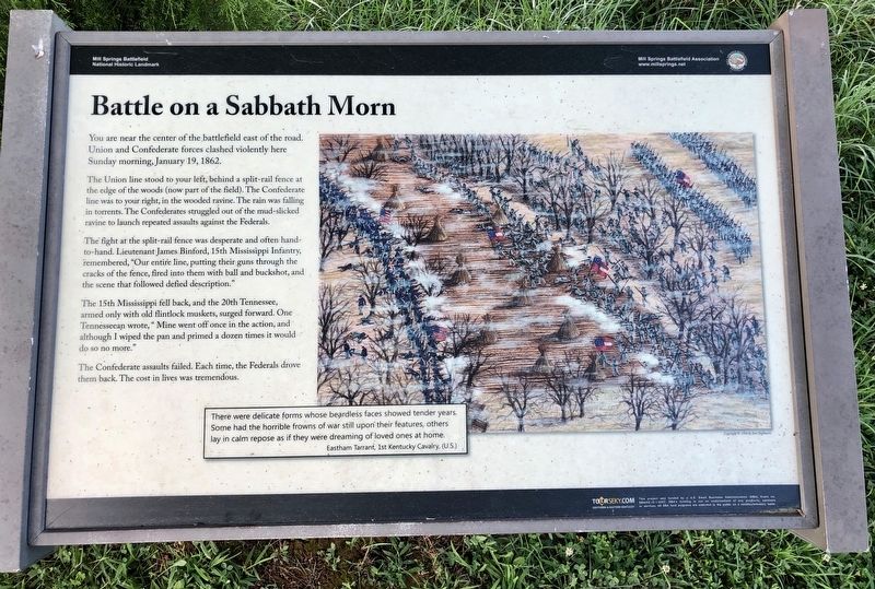 Battle on a Sabbath Morn Marker image. Click for full size.