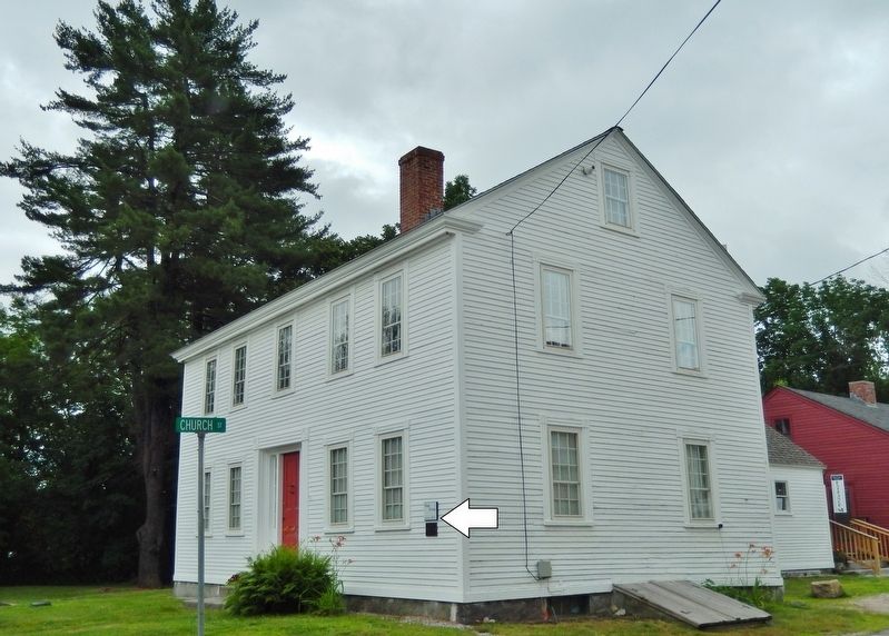 Webb House, circa 1830 Marker<br>(<i>wide view • marker at northwest corner of Webb House</i>) image. Click for full size.