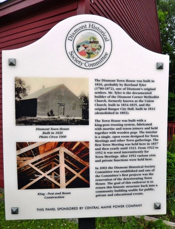 The Dixmont Town House Marker image. Click for full size.