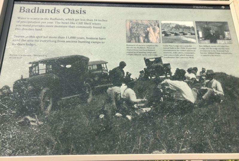 Badlands Oasis Marker. Click for full size. Badlands Oasis Marker image. Click for full size.