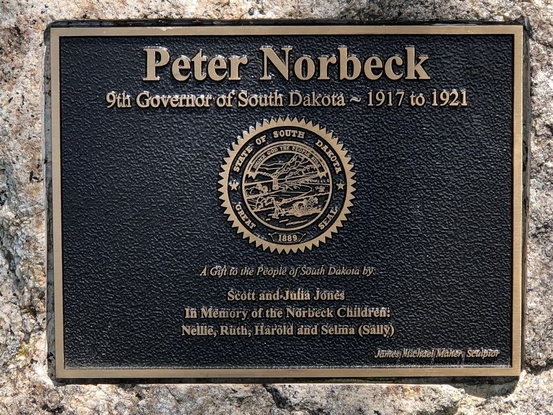 Peter Norbeck Marker image. Click for full size.