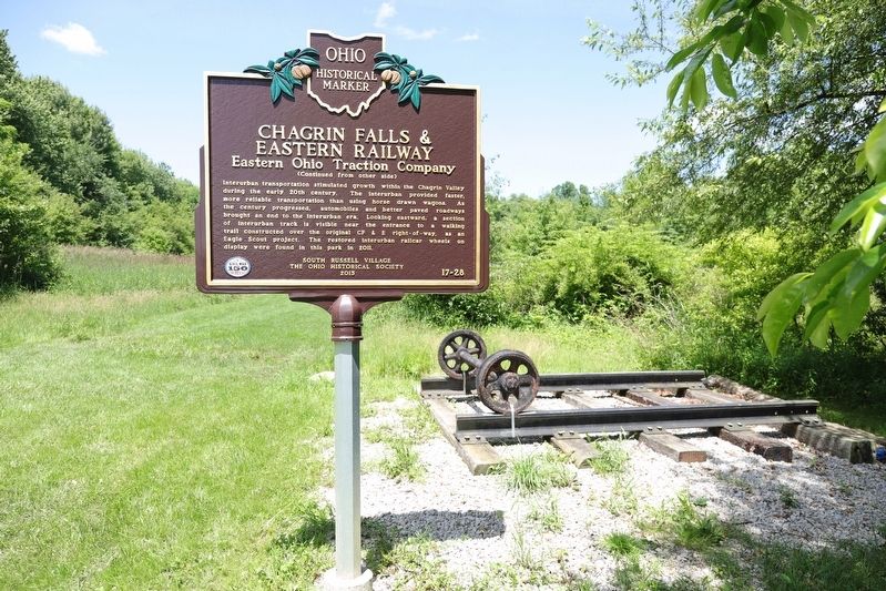 Chagrin Falls & Eastern Railway Marker image. Click for full size.