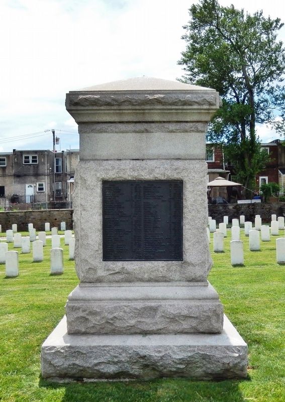 Philadelphia National Cemetery Confederate Monument (<i>about 45 yards west of marker</i>) image. Click for full size.