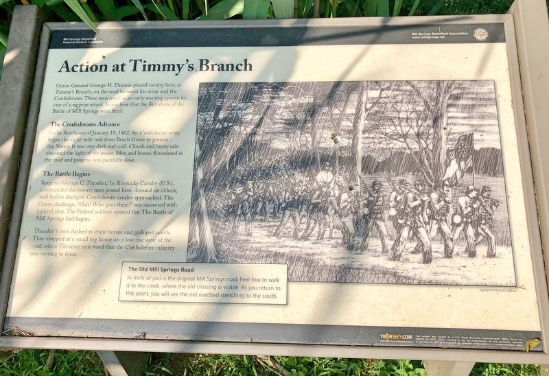 Action at Timmy's Branch Marker image. Click for full size.