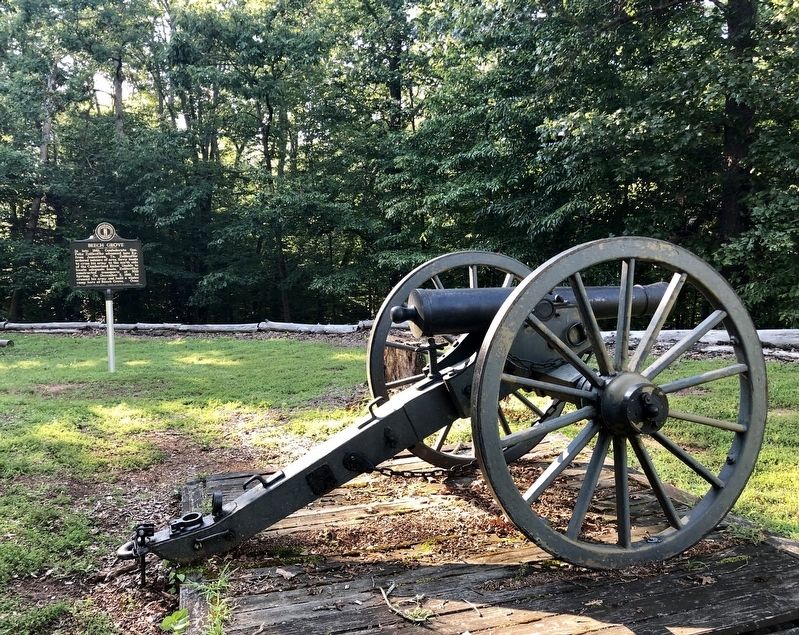 Beech Grove marker and cannons. image. Click for full size.