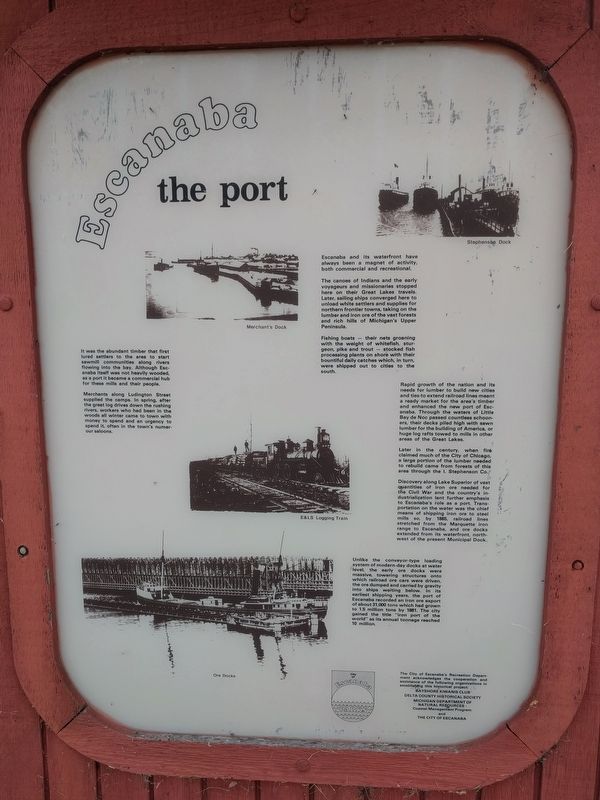 Escanaba: The Port Marker image. Click for full size.