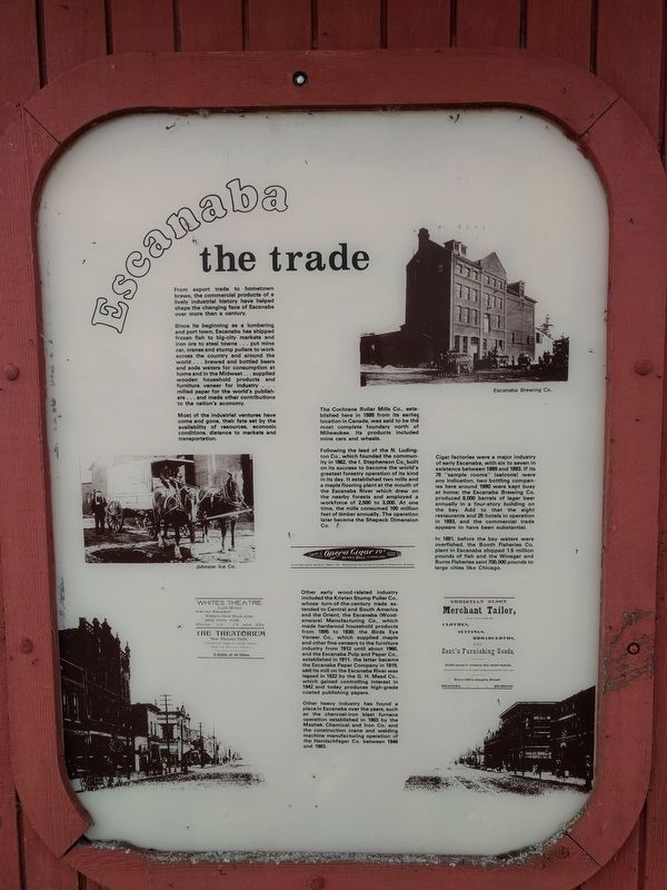 Escanaba: The Trade Marker image. Click for full size.