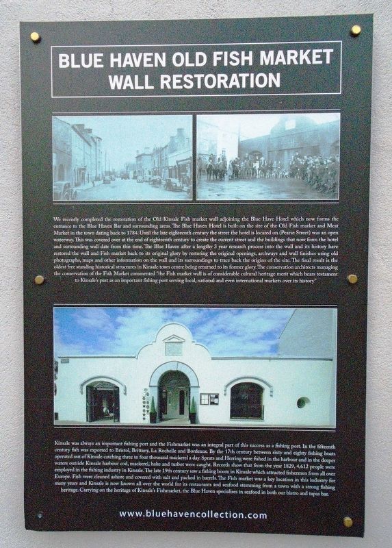 Blue Haven Old Fish Market Wall Restoration Marker image. Click for full size.