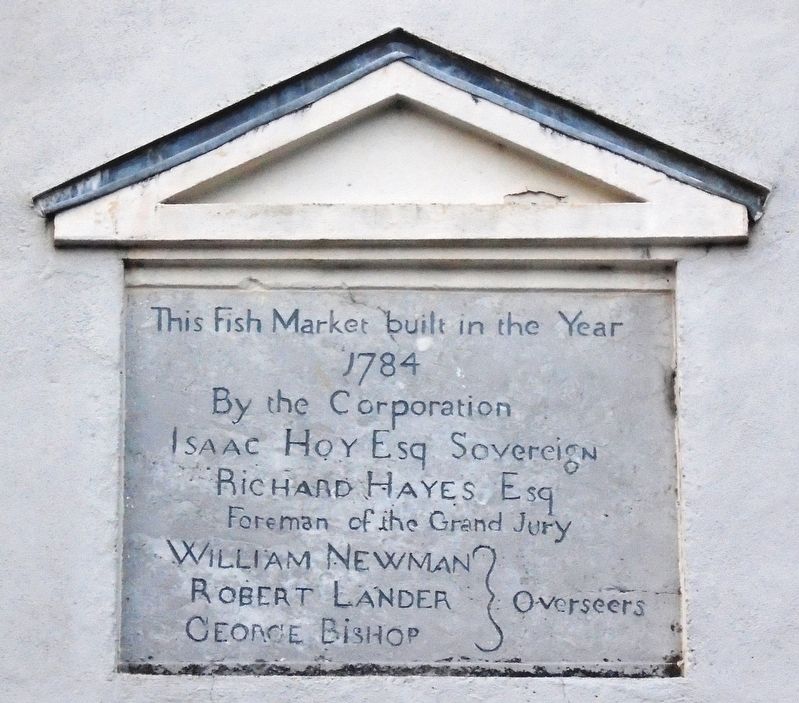 Old Fish Market Wall Name/Date Stone image. Click for full size.