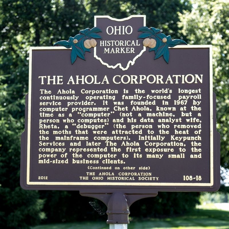 The Ahola Corporation Marker image. Click for full size.