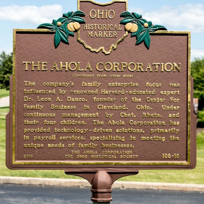 The Ahola Corporation Marker, side two image. Click for full size.
