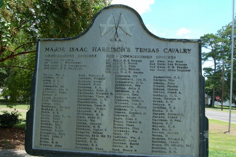 Major Isaac Harrison's Tensas Cavalry. Click for full size. Major Isaac Harrison's Tensas Cavalry image. Click for full size.