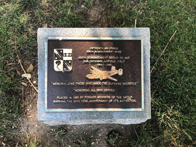 454th Bombardment Group Marker image. Click for full size.