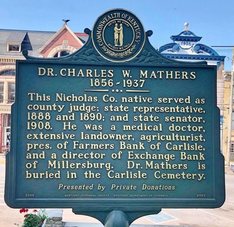 Dr. Charles W. Mathers 1856-1937 Marker image. Click for full size.