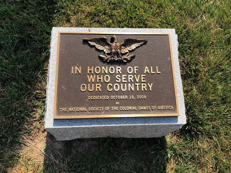 In Honor of All Who Serve Our Country Marker. Click for full size. In Honor of All Who Serve Our Country Marker image. Click for full size.