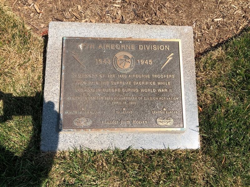 17th Airborne Division Marker. Click for full size. 17th Airborne Division Marker image. Click for full size.