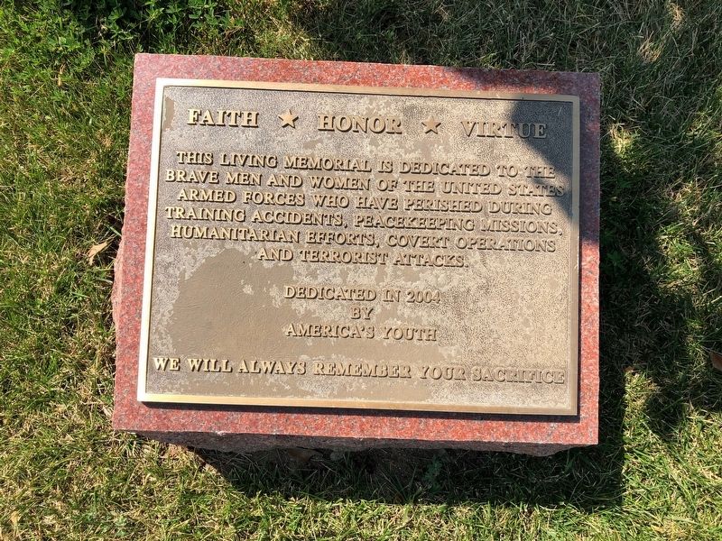 Faith ★ Honor ★ Virtue Marker. Click for full size. Faith ★ Honor ★ Virtue Marker image. Click for full size.