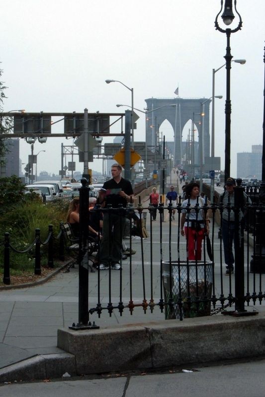 The Brooklyn Bridge Marker. Click for full size. The Brooklyn Bridge Marker image. Click for full size.