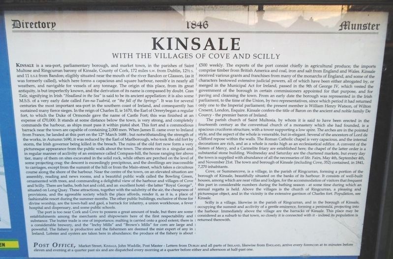 Kinsale 1846 Marker image. Click for full size.