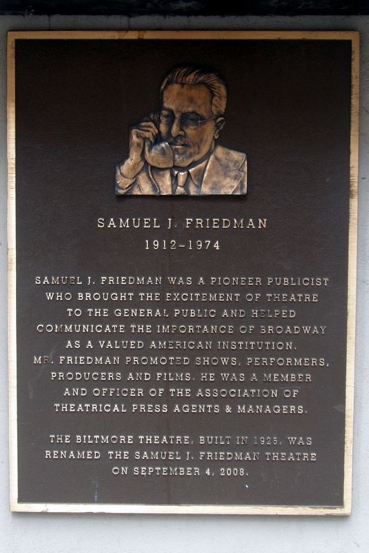 Samuel J. Friedman Historical Marker