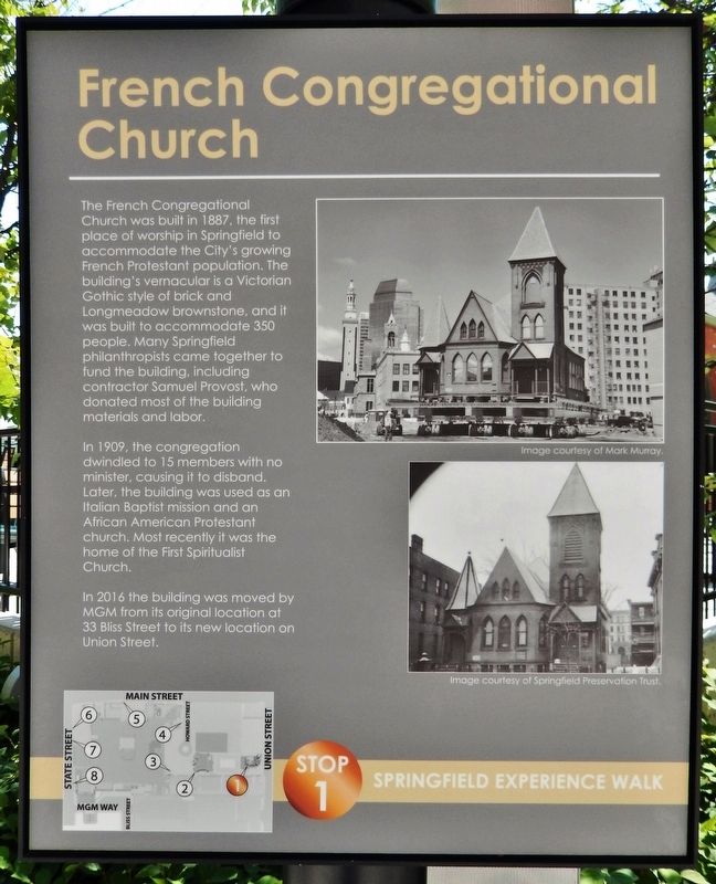 French Congregational Church Marker image. Click for full size.