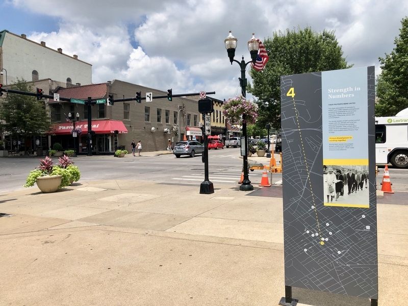 View of marker at intersection of Main and Limestone Streets. image. Click for full size.