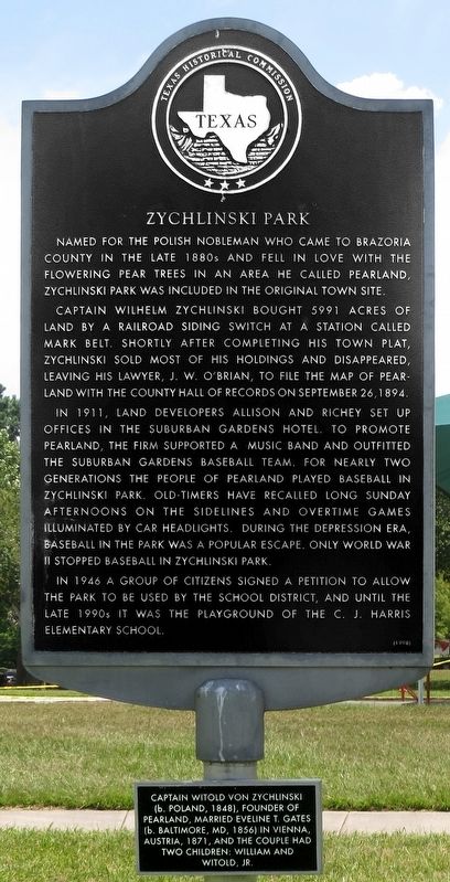 Zychlinski Park Marker image. Click for full size.
